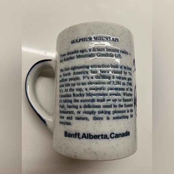 VINTAGE Banff Sulphur Mountain Gondola Lift Coffee Tea Mug Made Japan Souvenir - Picture 9 of 12